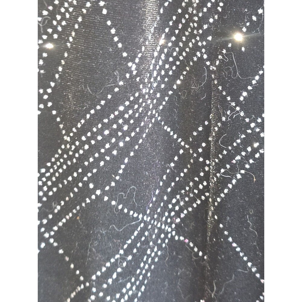 Notations Black/Silver Glitter Blouse With Attached Velvet Top Size XL NWT - Picture 3 of 7